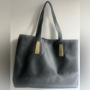 Steve Madden Black Tote with Gold Details
